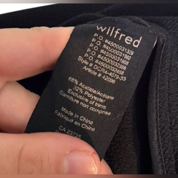 Aritzia Wilfred Chevalier Black Casual Blazer waterfall - Picture 6 of 6